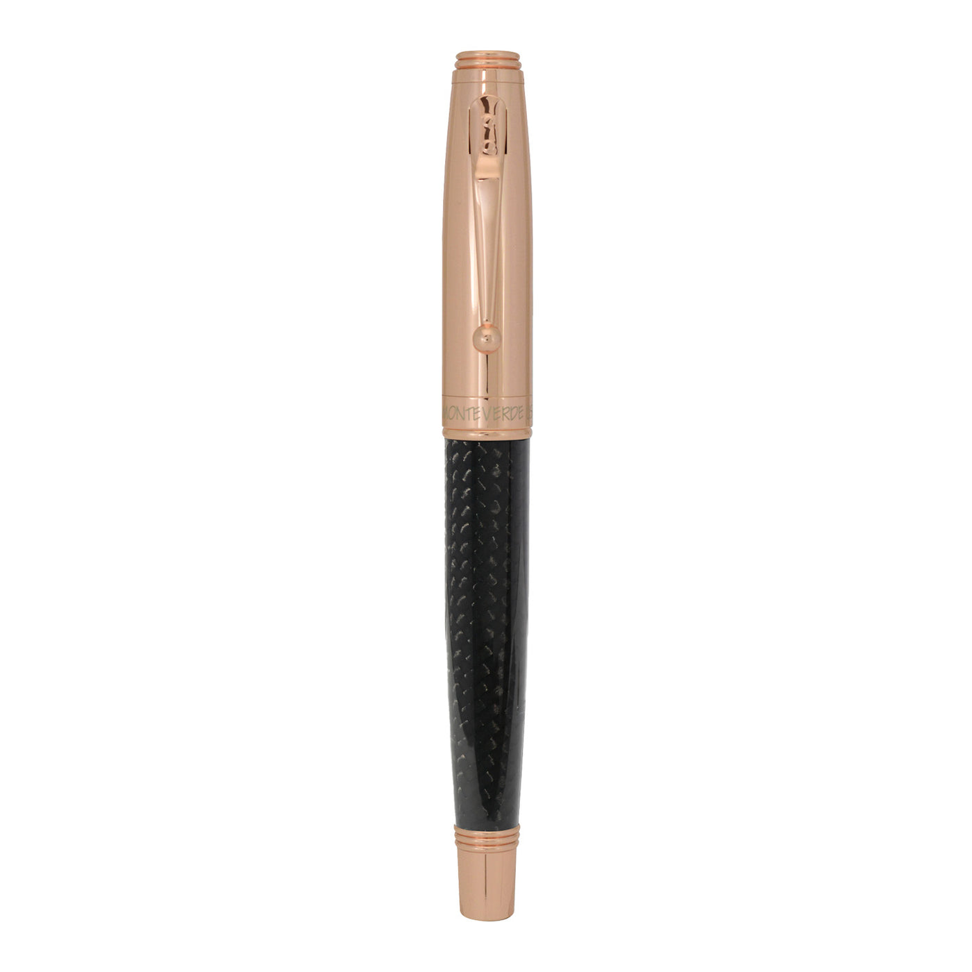  Monteverde Invincia Roller Ball Pen - Rosegold & Carbon Fibre 4