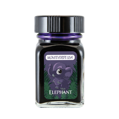 Monteverde Jungle Elephant Ink Bottle, Purple - 30ml 1