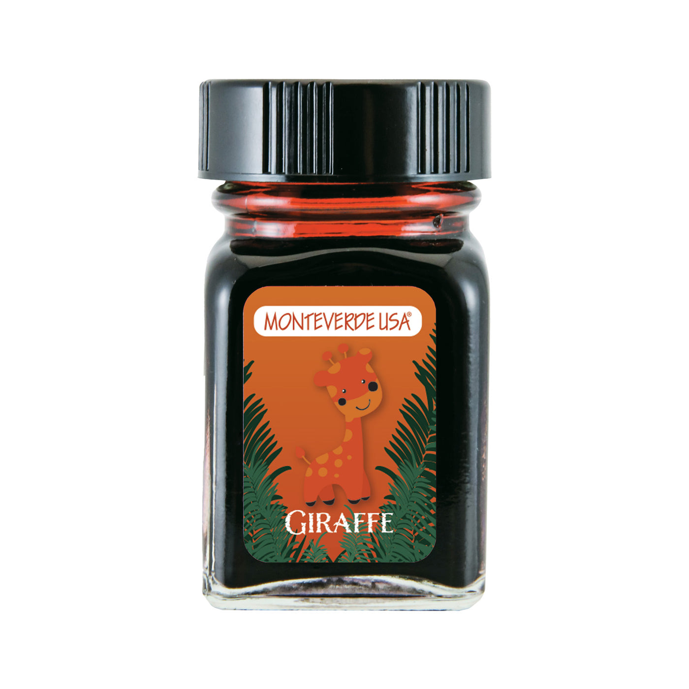 Monteverde Jungle Giraffe Ink Bottle, Orange - 30ml 1