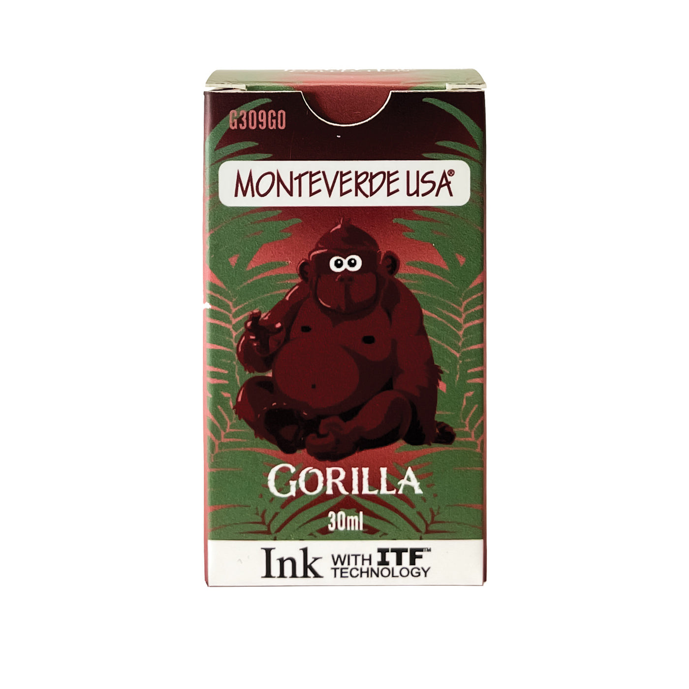 Monteverde Jungle Gorilla Ink Bottle, Burgundy - 30ml 2