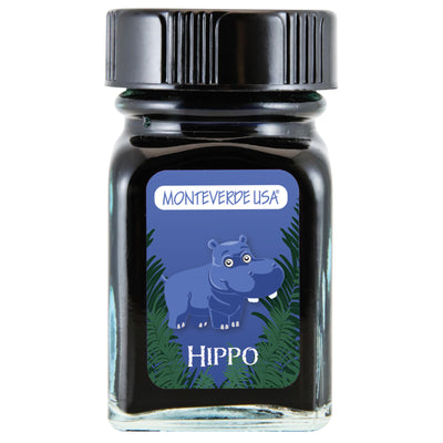 Monteverde Jungle Hippo Ink Bottle, Dark Blue - 30ml 1