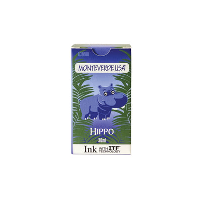 Monteverde Jungle Hippo Ink Bottle, Dark Blue - 30ml 2