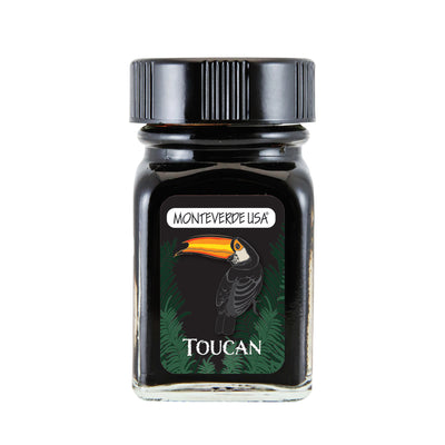 Monteverde Jungle Toucan Ink Bottle, Black - 30ml 1