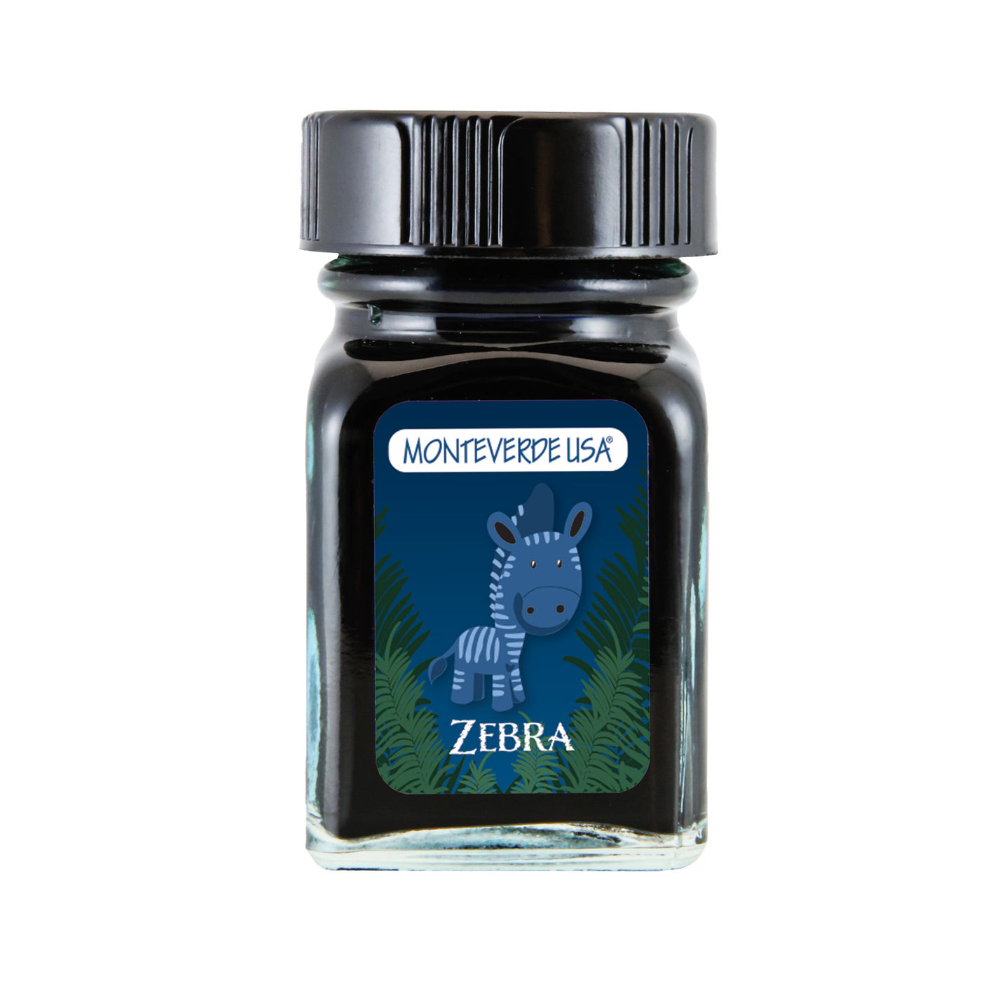 Monteverde Jungle Zebra Ink Bottle, Blue - 30ml 1