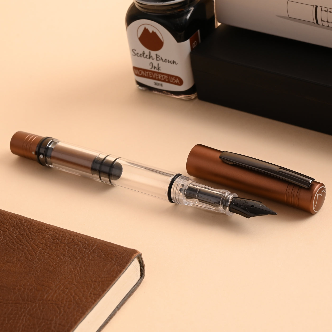 Monteverde MP1 Fountain Pen - Mocha Mousse BT (Special Edition) 6