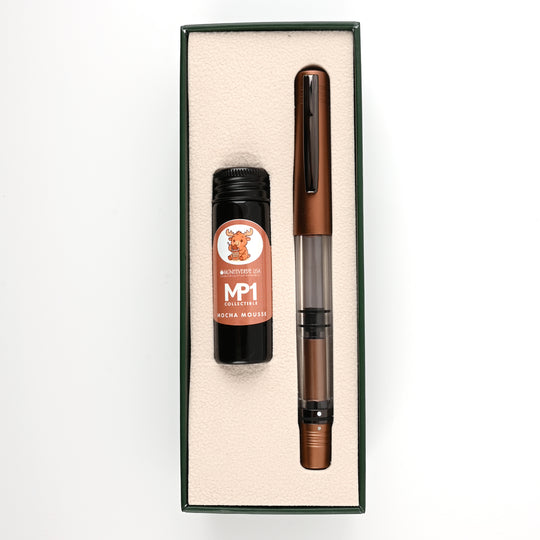 Monteverde MP1 Mocha Mousse Fountain Pen with 15ml Mocha Mousse Ink Bottle