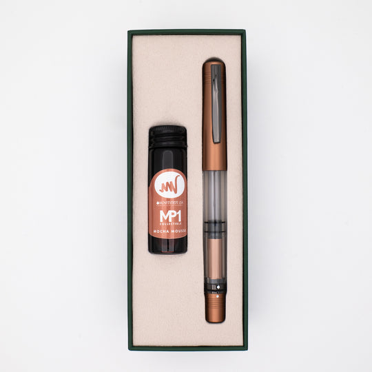 Monteverde MP1 Mocha Mousse Fountain Pen with 15ml Mocha Mousse Ink Bottle
