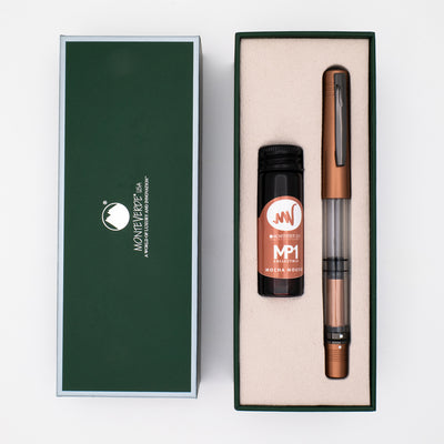 Monteverde MP1 Mocha Mousse Fountain Pen with 15ml Mocha Mousse Ink Bottle