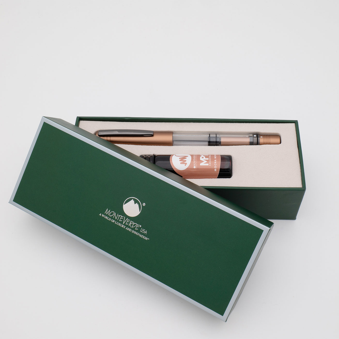 Monteverde MP1 Mocha Mousse Fountain Pen with 15ml Mocha Mousse Ink Bottle