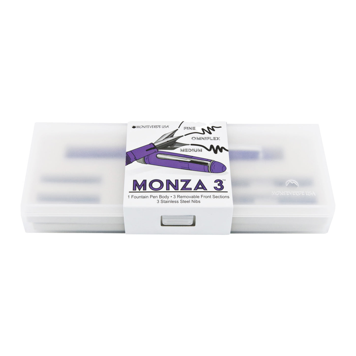 Monteverde Monza 3 Fountain Pen Set - Purple CT 9