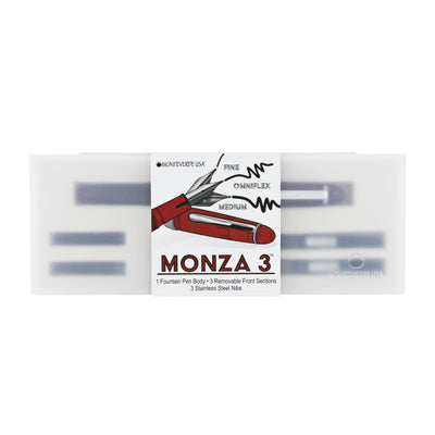 Monteverde Monza 3 Fountain Pen Set - Red CT 10