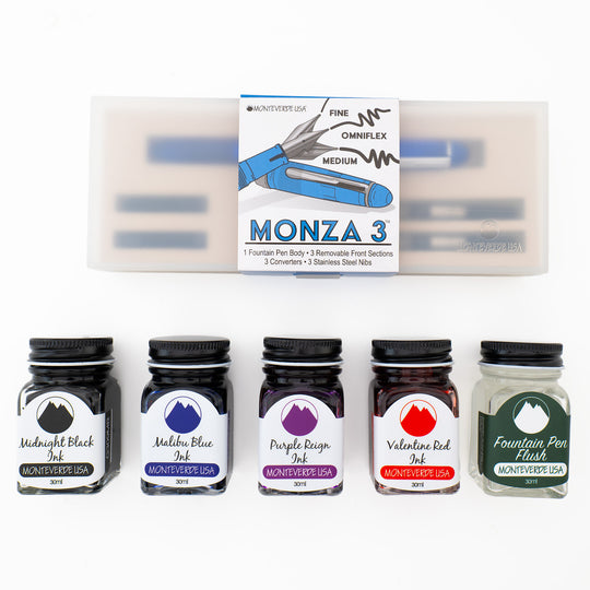 Monteverde Monza 3+ Fountain Pen Gift Set - Blue CT
