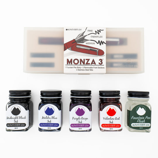 Monteverde Monza 3+ Fountain Pen Gift Set - Red CT