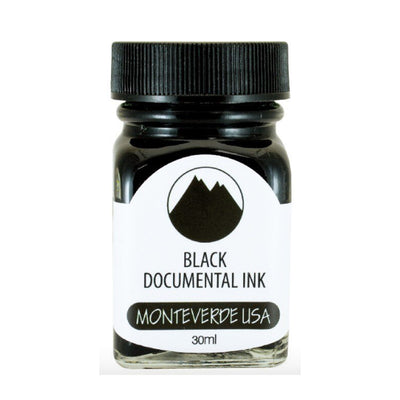 Monteverde Permanent Documental Ink Bottle, Black - 30ml 1