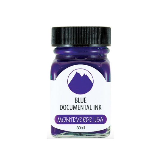Monteverde Permanent Documental Ink Bottle, Blue - 30ml