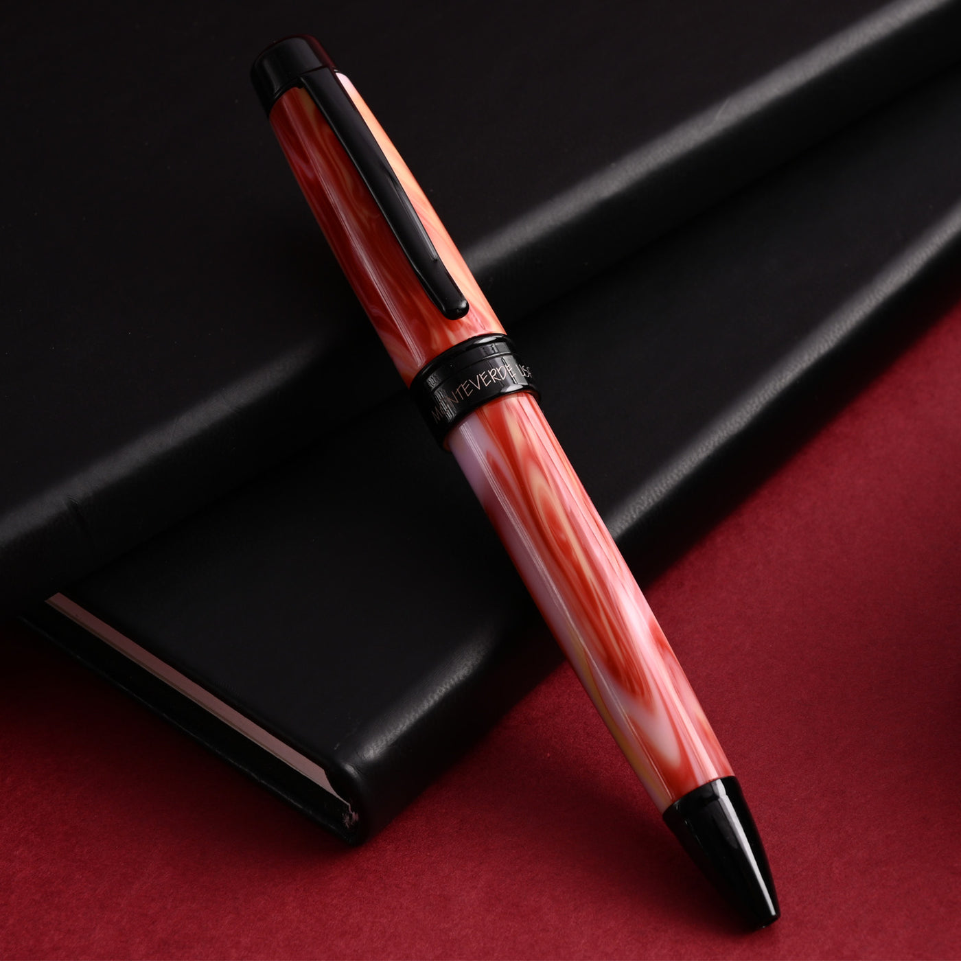 Monteverde Prima Ball Pen - Red Swirl BT 6