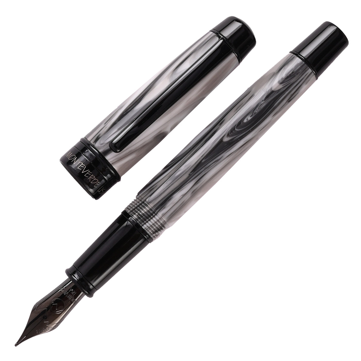 Monteverde Prima Fountain Pen - Grey Swirl BT 1