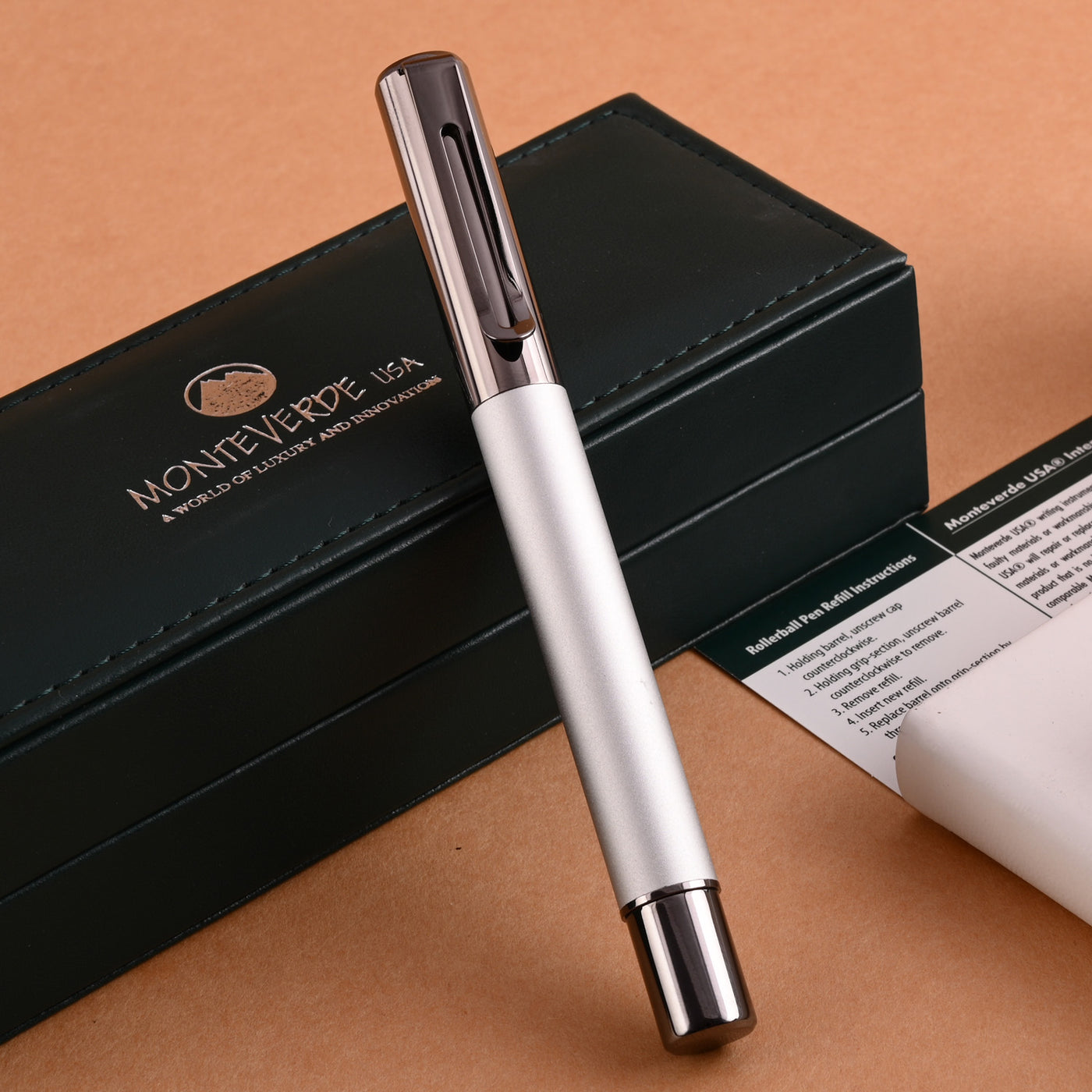 Monteverde Ritma Roller Ball Pen - Silver 11