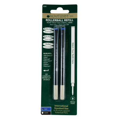 Monteverde Roller Ball Pen Refill - Broad - Blue - Pack of 2 4
