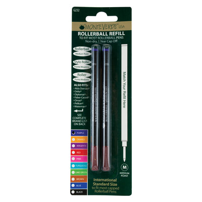 Monteverde Roller Ball Pen Refill - Medium - Purple - Pack of 2 4