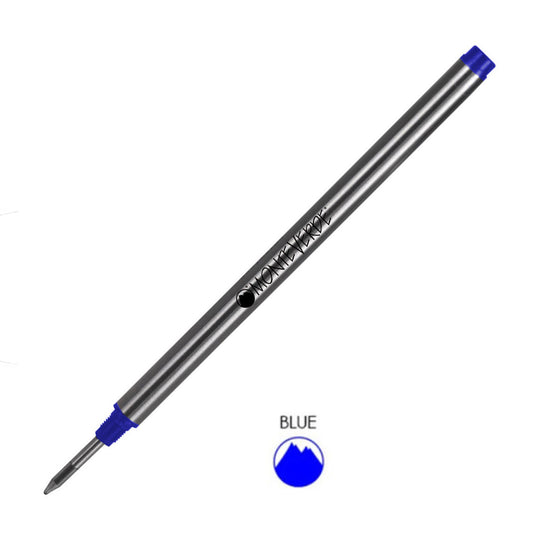 Monteverde Roller Ball Pen Refill for Montblanc - Fine - Blue - Pack of 2