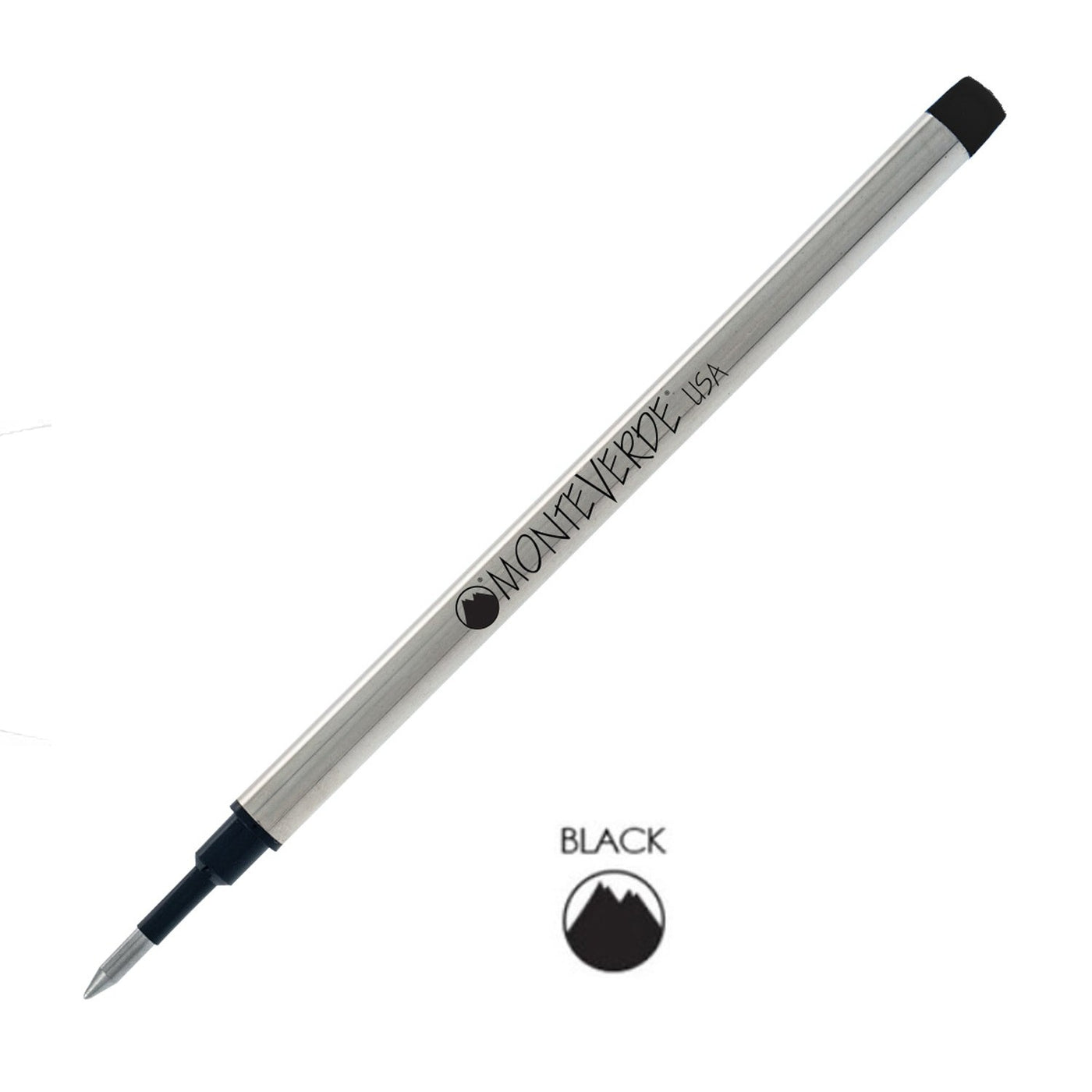 Monteverde Roller Ball Pen Refill for S.T. Dupont - Fine - Black - Pack of 2 1