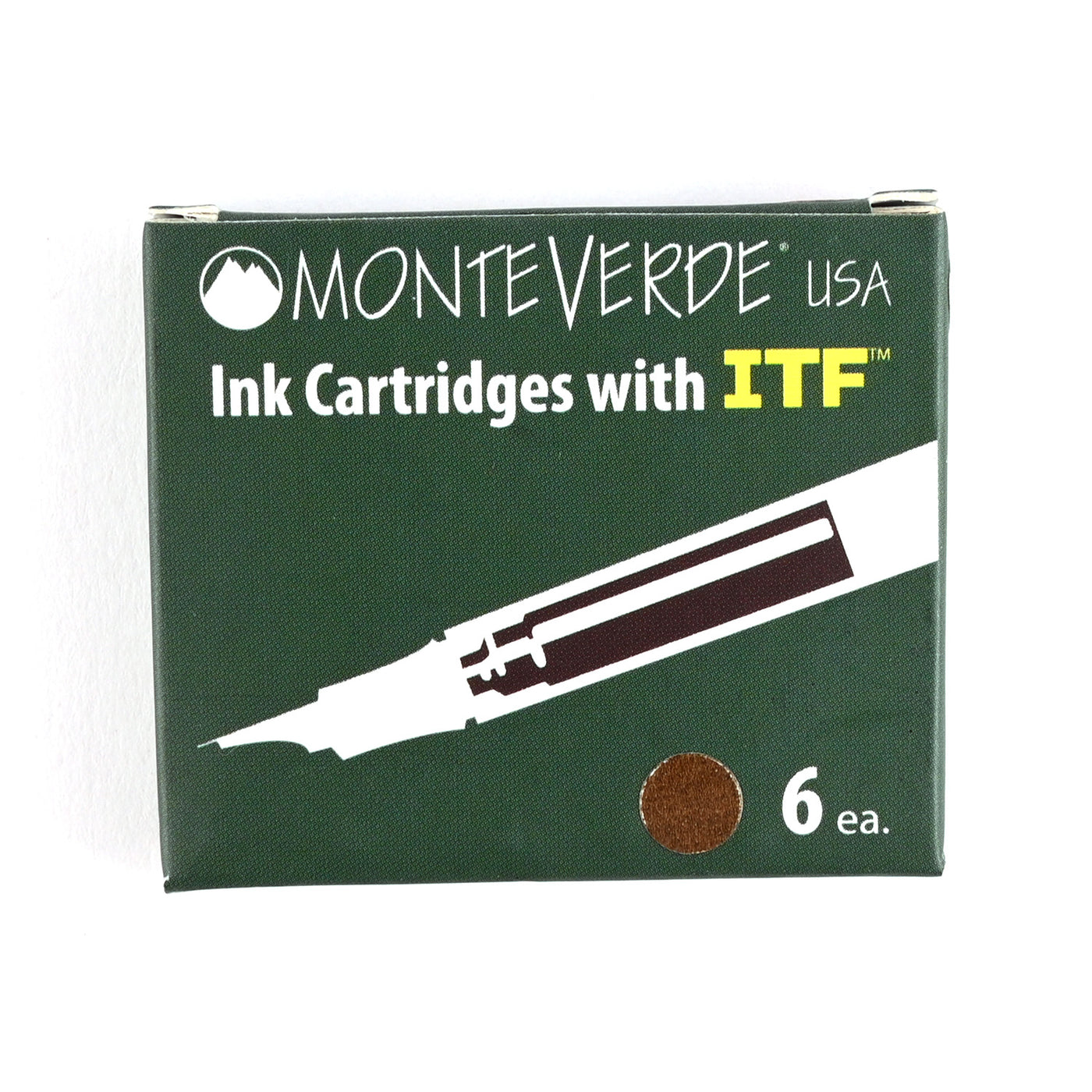 Monteverde Standard Ink Cartridge Pack of 6 - Brown Sugar 1