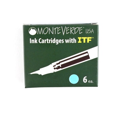 Monteverde Standard Ink Cartridge Pack of 6 - Capri Blue