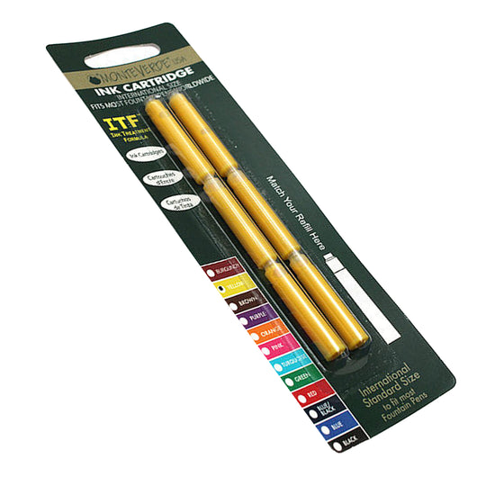 Monteverde Standard Ink Cartridge Pack of 6 - Fluorescent Yellow