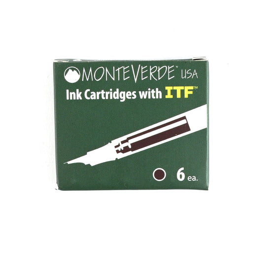 Monteverde Standard Ink Cartridge Pack of 6 - Midnight Black