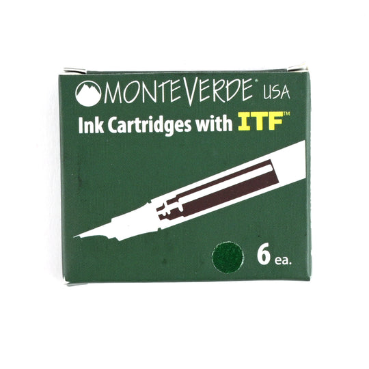 Monteverde Standard Ink Cartridge Pack of 6 - Monteverde Green