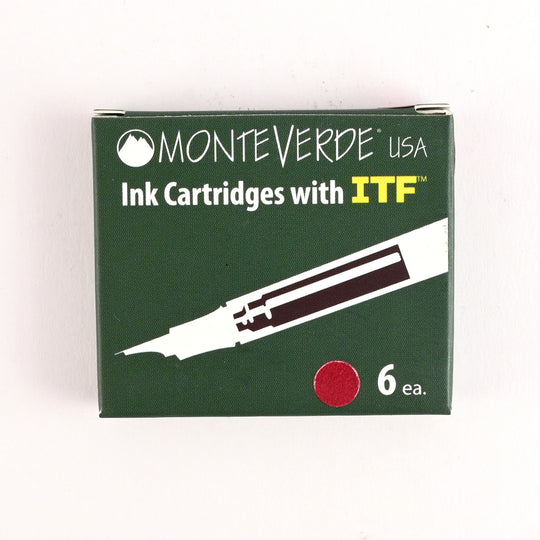 Monteverde Standard Ink Cartridge Pack of 6 - Napa Burgundy