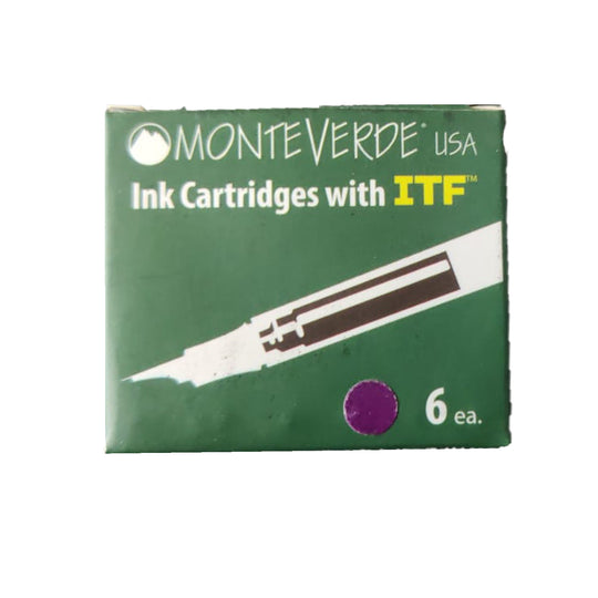 Monteverde Standard Ink Cartridge Pack of 6 - Purple Reign