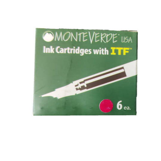 Monteverde Standard Ink Cartridge Pack of 6 - Red Velvet