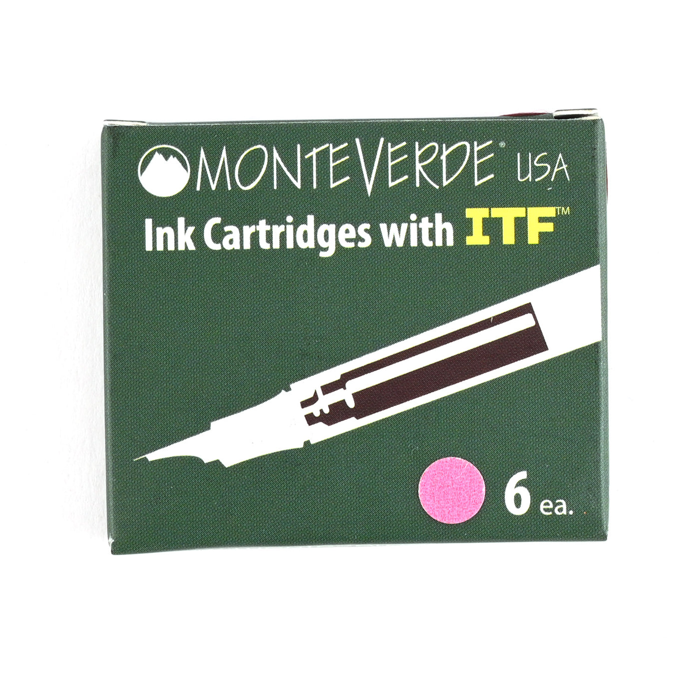 Monteverde Standard Ink Cartridge Pack of 6 - Rose Pink 1