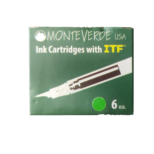 Monteverde Standard Ink Cartridge Pack of 6 - Yosemite Green