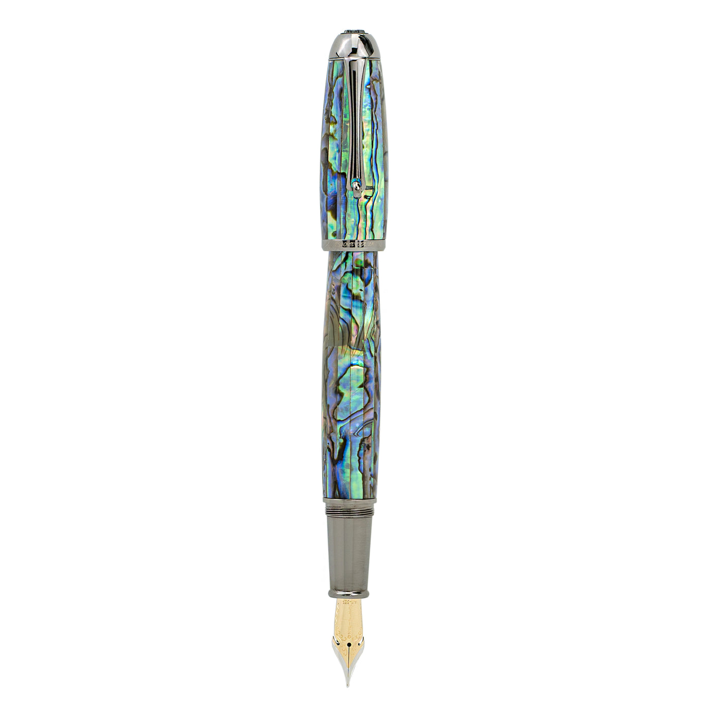 Monteverde Super Mega Abalone 14K Gold Fountain Pen - Gunmetal (Limited Edition) 2