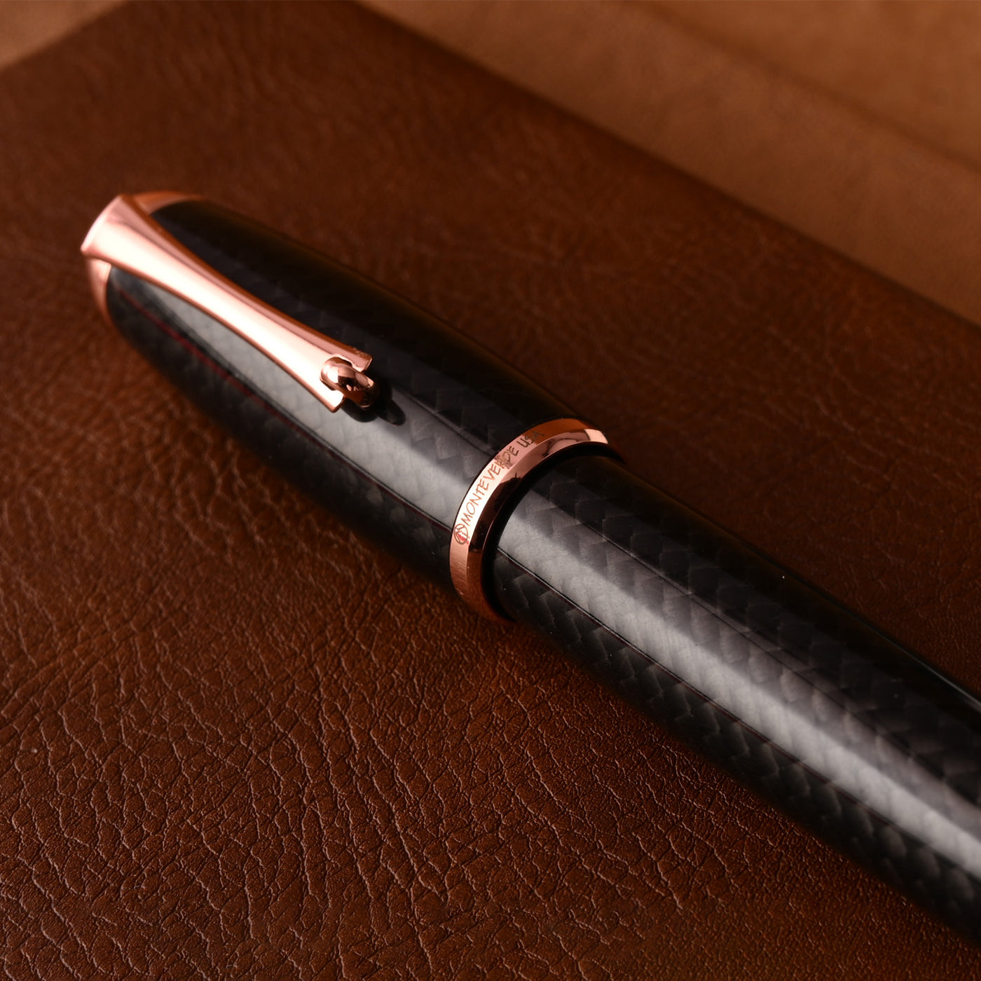 Monteverde Super Mega Carbon Fibre Ball Pen - Black RGT 9