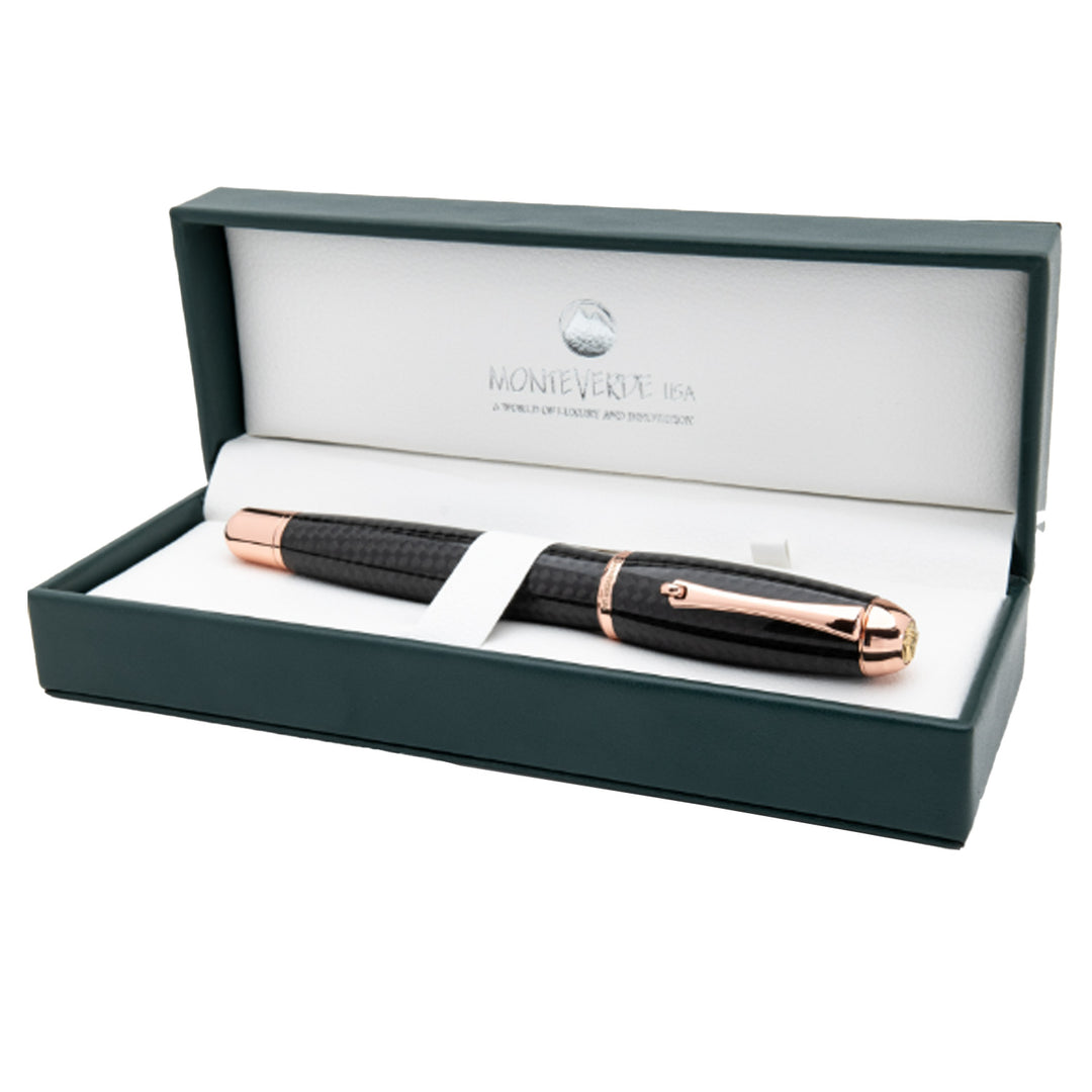 MONTEVERDE ブラック 万年筆 カーボンファイバー Monteverde Super Mega Carbon Fibre Fountain Pen - Black RGT – Makoba