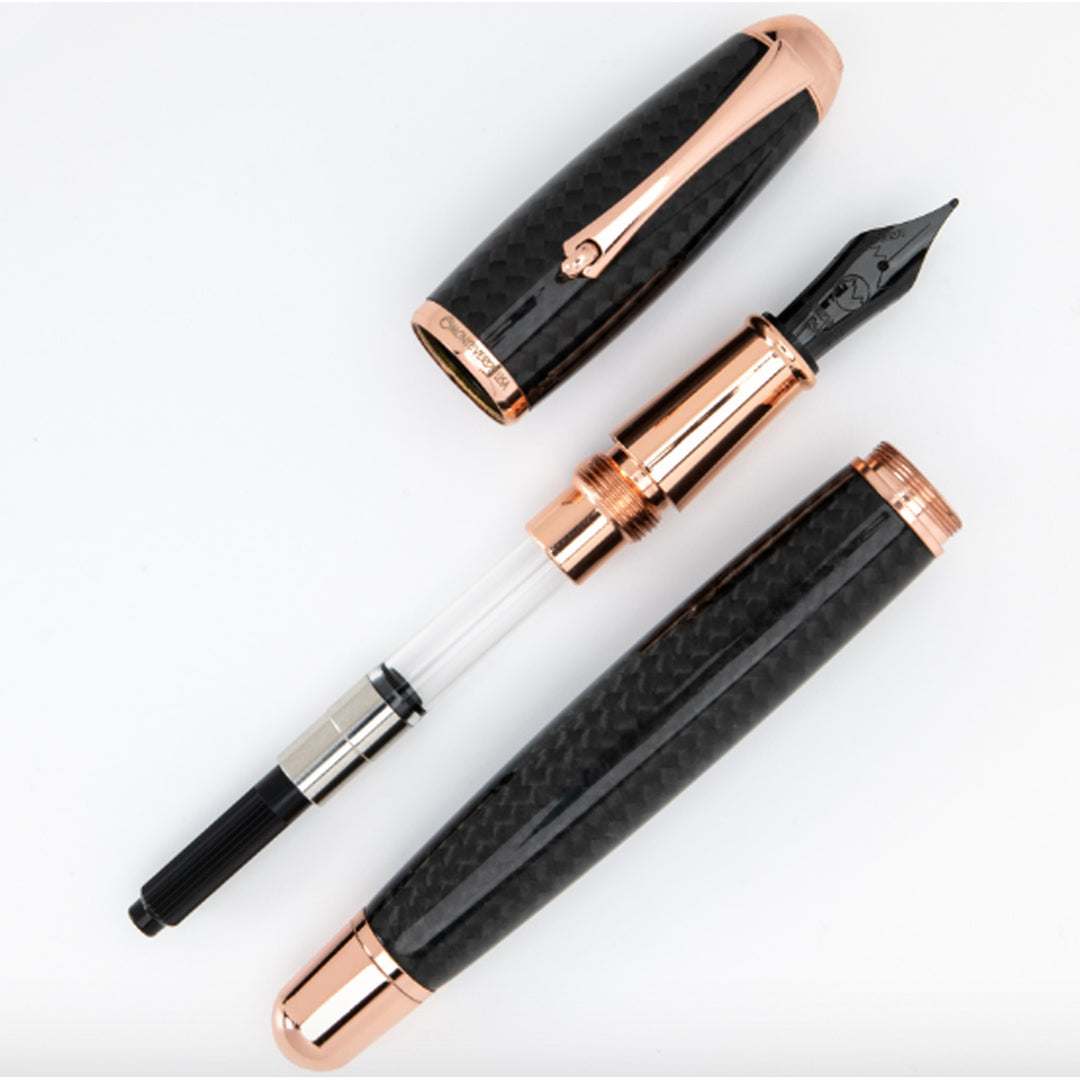 MONTEVERDE ブラック 万年筆 カーボンファイバー Monteverde Super Mega Carbon Fibre Fountain Pen - Black RGT – Makoba