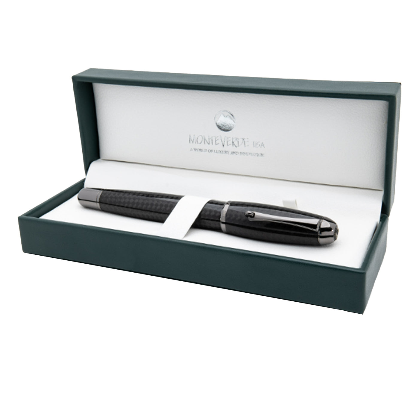 Monteverde Super Mega Carbon Fibre Fountain Pen - Black RT 14