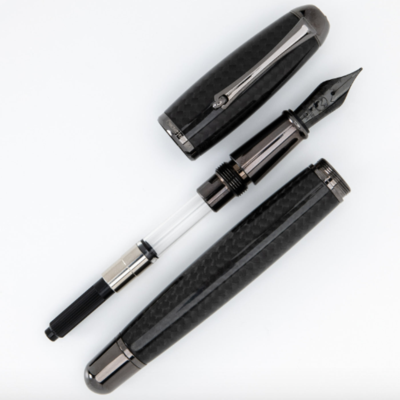 Monteverde Super Mega Carbon Fibre Fountain Pen - Black RT 4