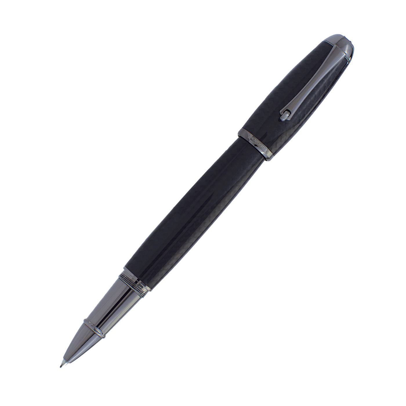 Monteverde Super Mega Carbon Fibre Roller Ball Pen - Black RT 1