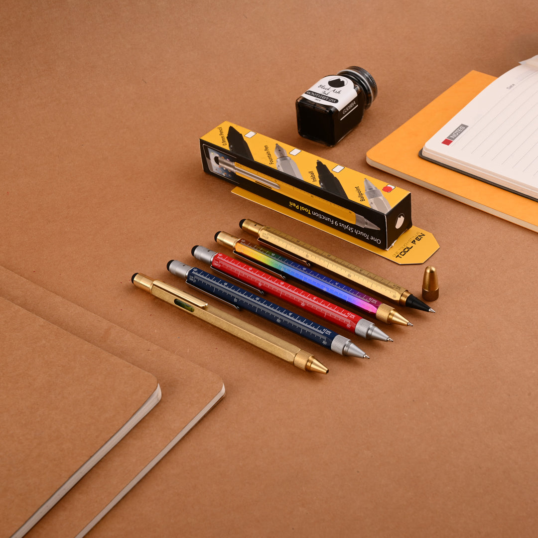 Monteverde 9 Function Tool Ball Pen - Brass GT – Makoba