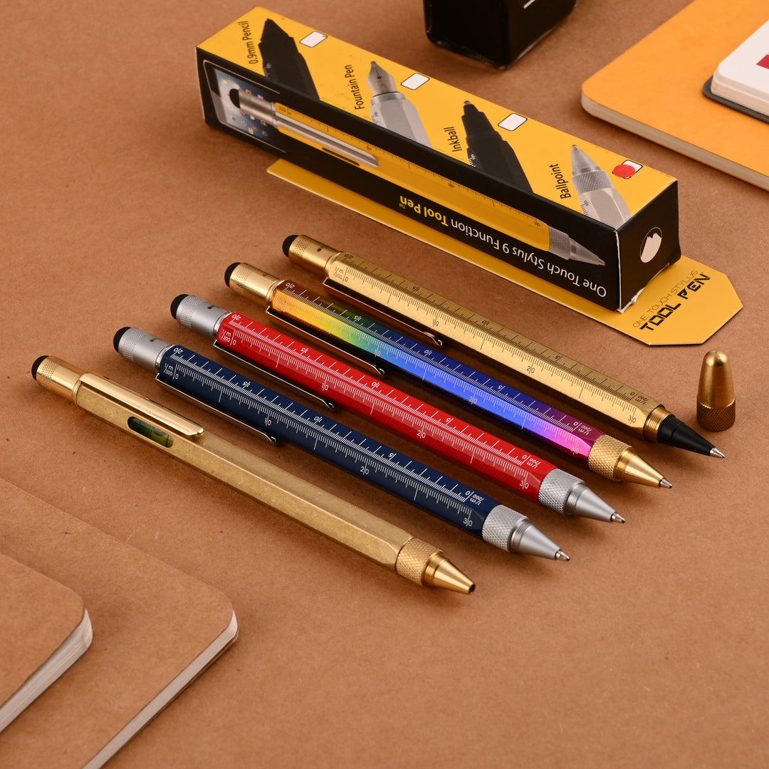 Monteverde 9 Function Tool Ball Pen - Brass GT – Makoba