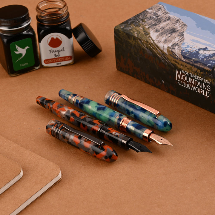 Monteverde Mountains of the World Fountain Pen - Blue RGT – Makoba