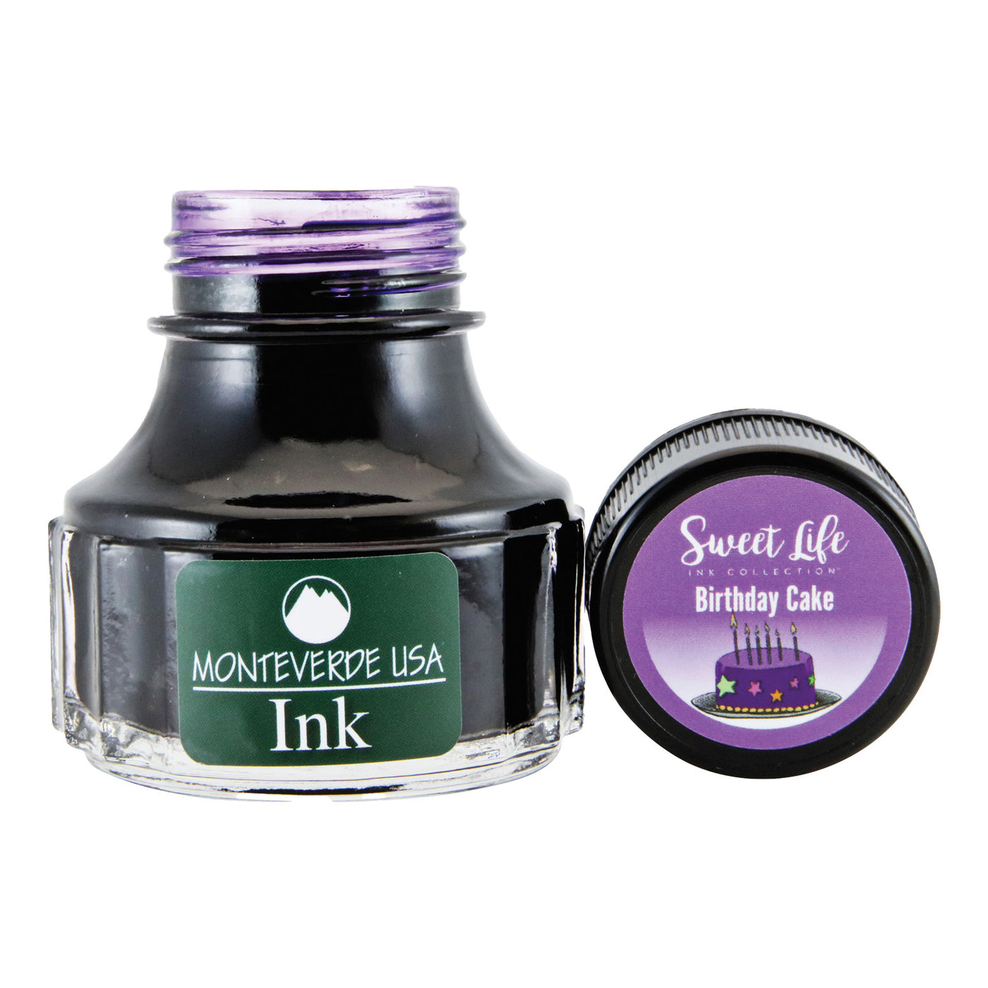 Monteverede Sweet Life Birthday Cake Ink Bottle, Purple - 90ml 2