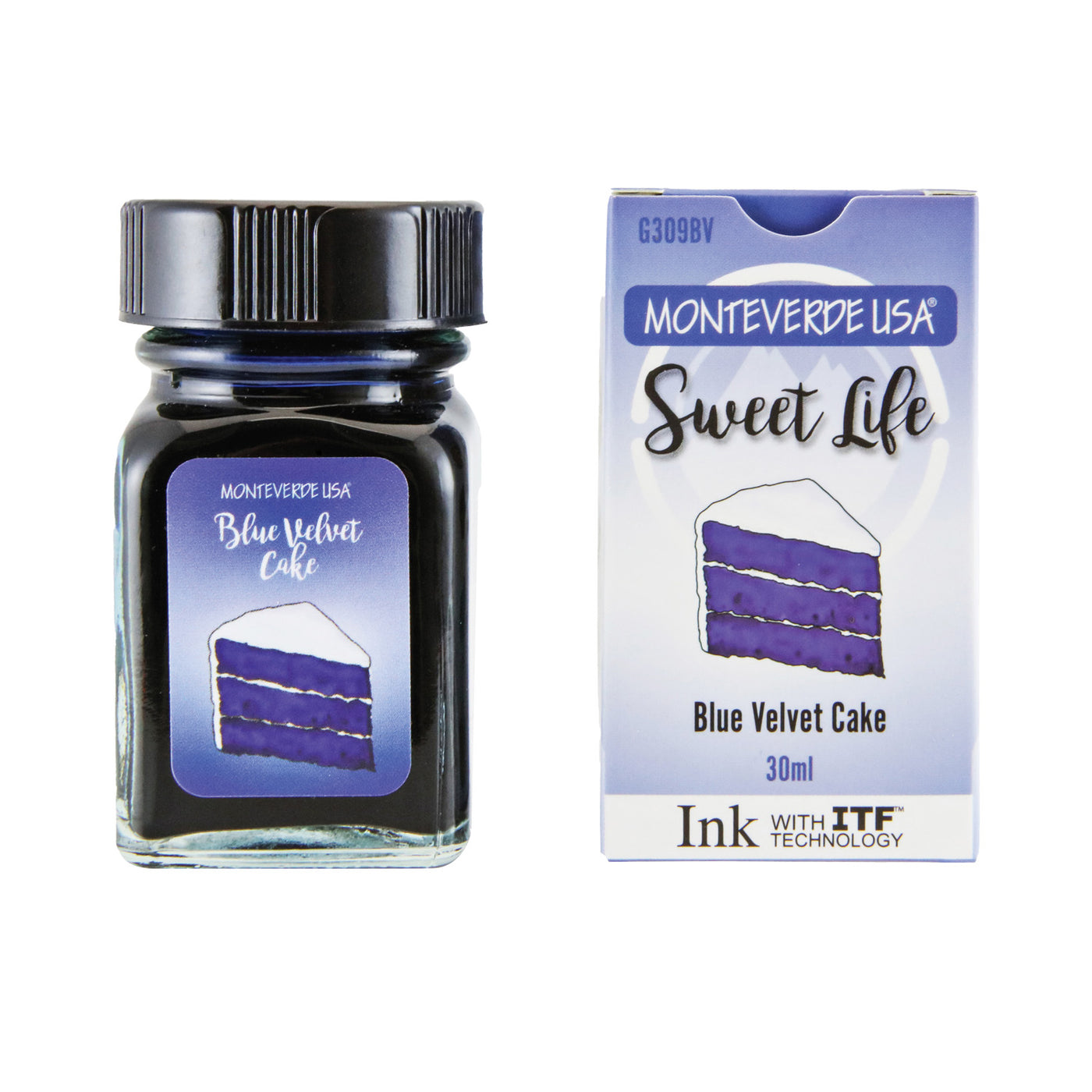 Monteverede Sweet Life Blue Velvet Cake Ink Bottle, Blue - 30ml 4