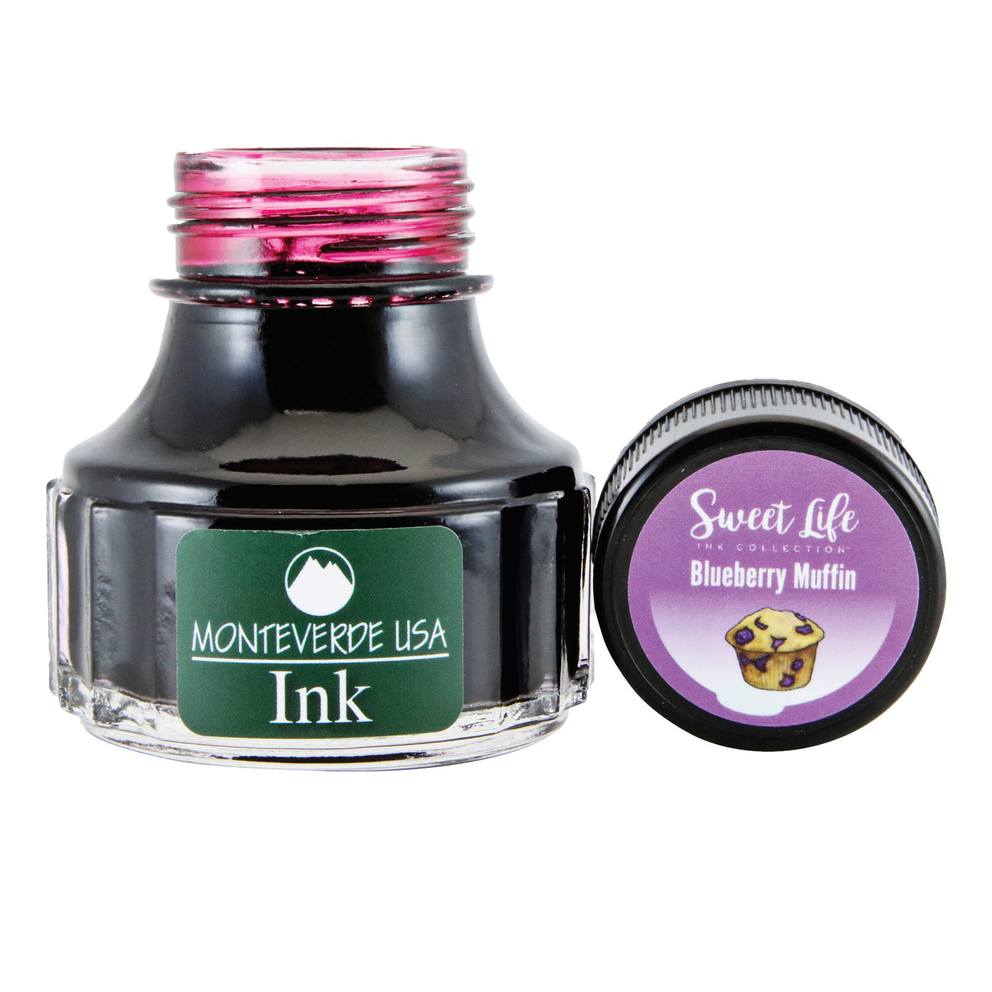 Monteverede Sweet Life Blueberry Muffin Ink Bottle, Burgundy - 90ml 2