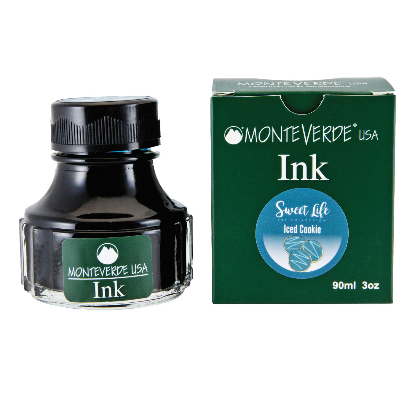 Monteverede Sweet Life Iced Cookies Ink Bottle, Turquoise - 90ml 3